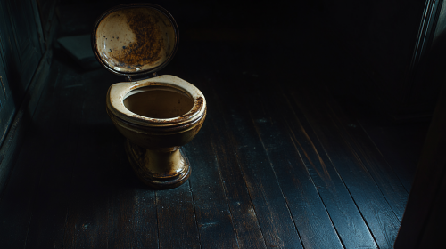 A small potty in 19th century styled photograph