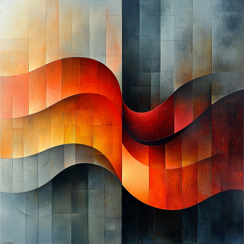 A soft abstract oil painting