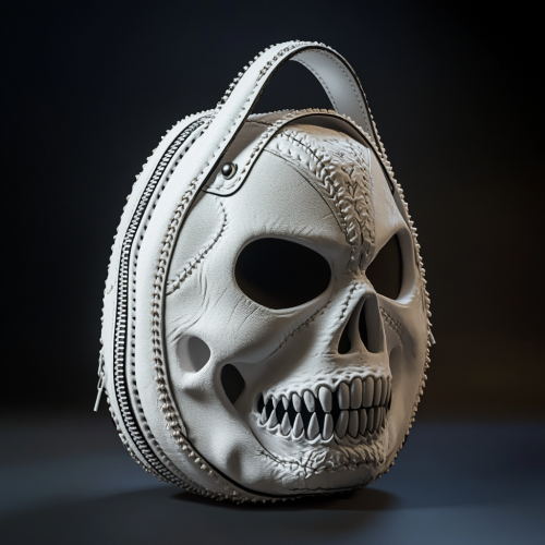 A spooky skull handbag