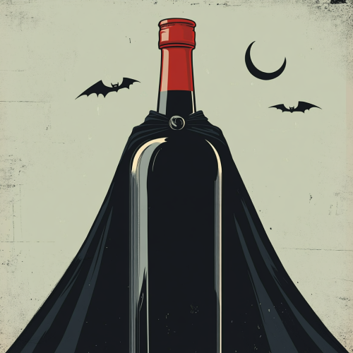 A spooky vampire bottle for Halloween night