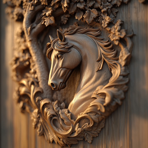 A stunning horse carving in time-lapse style