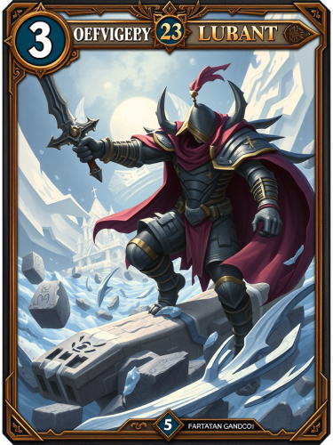 A surreal fantasy trading card game design