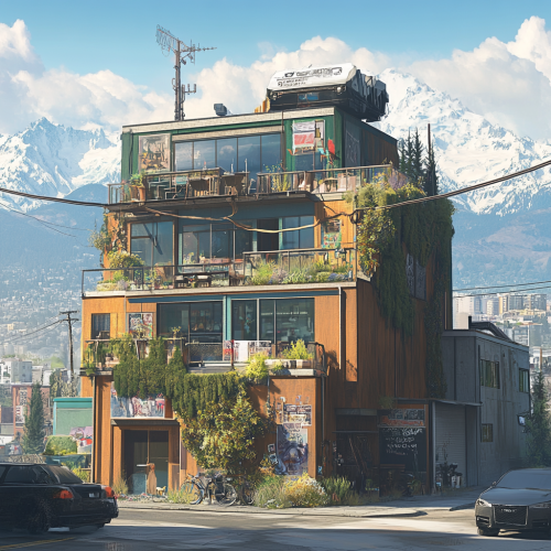 A vibrant city scene in the Roosevelt District