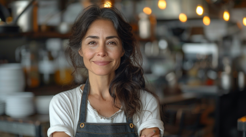 Salvadorian chef in kitchen