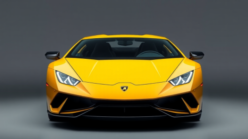 A yellow Lamborghini Reventon in 2025.