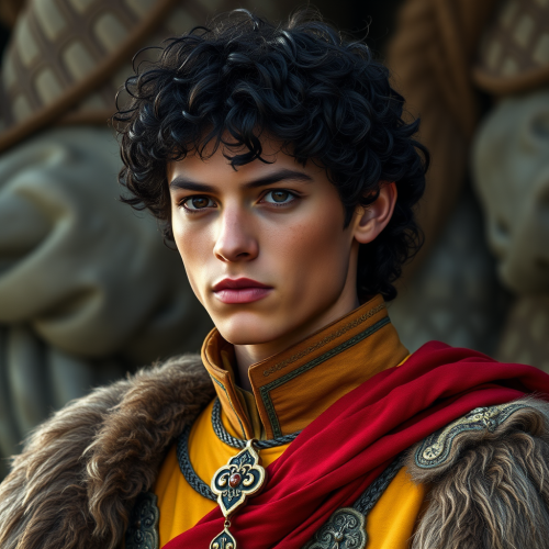 A young noble Dornish man in regal attire.