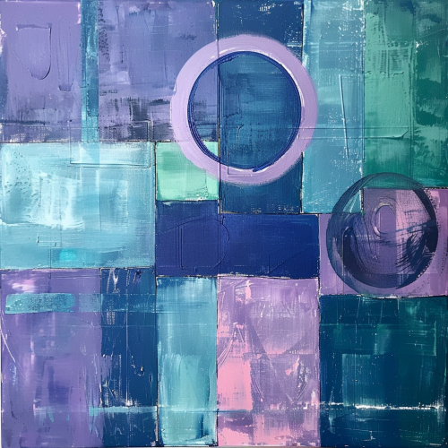 Abstract painting inspired by Both Sides Now.