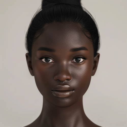 African American Woman with Asian Features, Juicy Lips