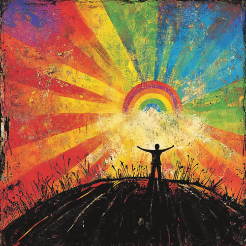 Album Cover Design: Uplifting Message with Bright Colors  Album Cover Design: Uplifting Message with Bright Colors