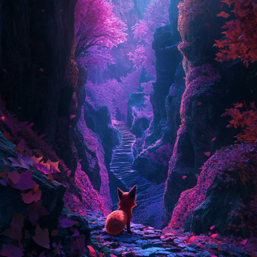 An Autumn Adventure with Neon Foxes on Trail