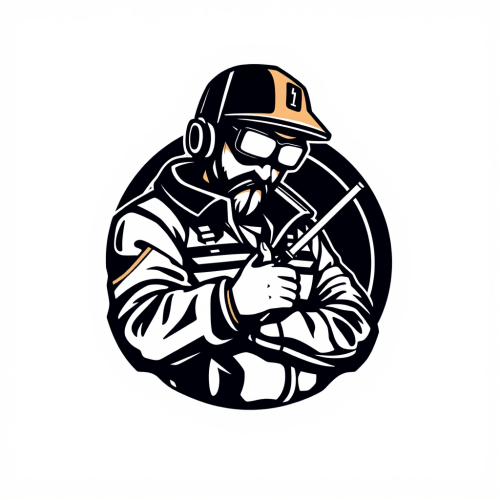 An Engineer Designs Industrial Cyberpunk Logo with Integrity