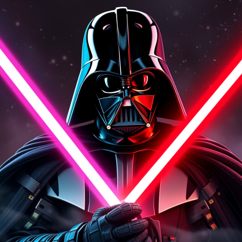 An image of Darth Vader with a filter.