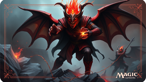 An image of a Magic the Gathering playmat showing an archenemy player.