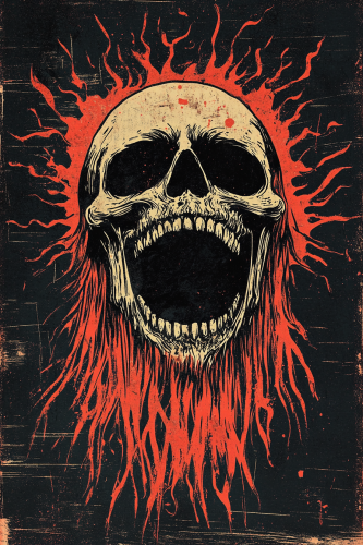 An old, dirty graphic of Black Sabbath