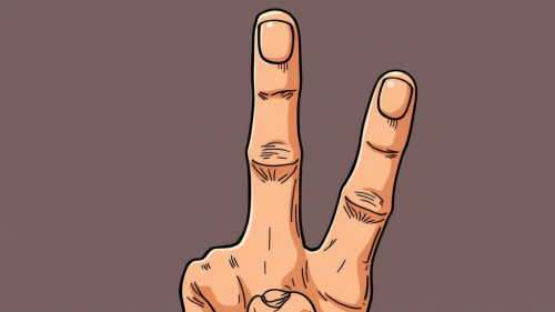 Animation of a Middle Finger Gesture