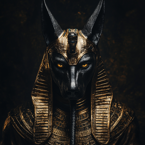Anubis with Pharaoh Helmet: Award-Winning Symmetrical Photography