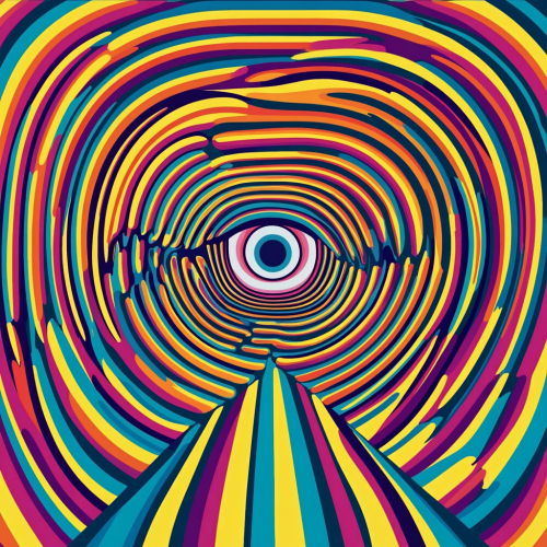 Artwork: Time will tell logo with infinite patterns