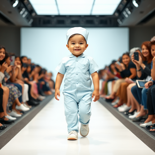 Baby Nurse Shines on Runway in Charming Outfit