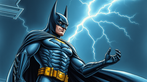 Batman Lighting a Cigarette: Child's Drawing