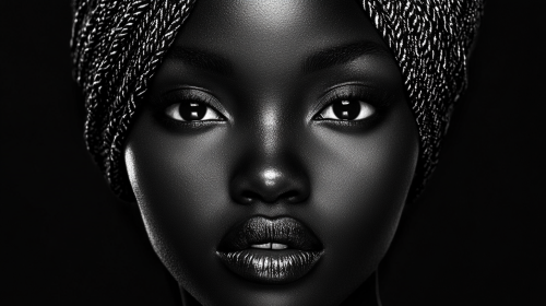 Beautiful portrait of Kenyan woman in professional studio