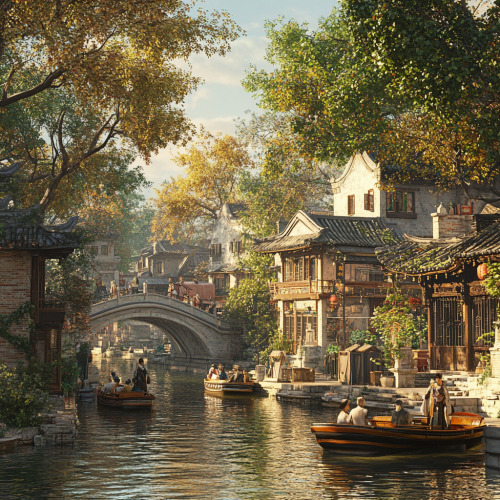 Beijing City Past: Retro, Realistic 3D Render 