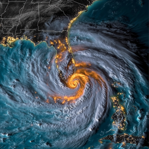 Biggest Gulf of Mexico Hurricane Approaching Florida Coast.