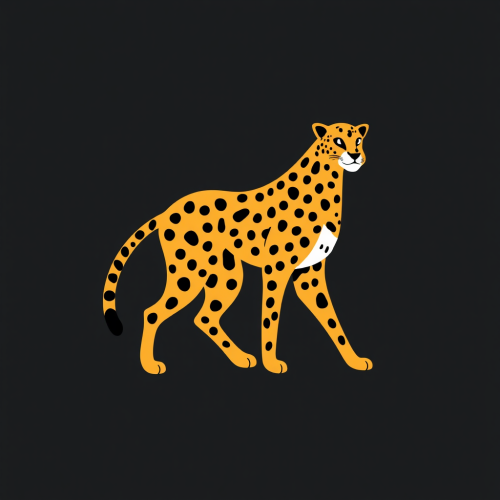 Black-spotted Iranian cheetah icon for SECO console.