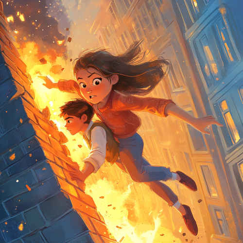 Brave girl in superhero outfit saves man from fire