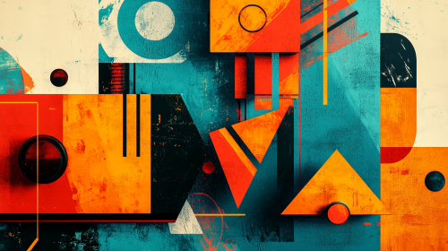 Bright Cubist Image of Power Transformer Energy