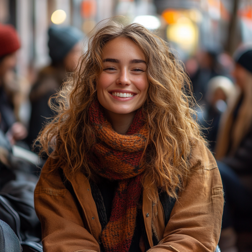 Bright Global Cityscape with Happy Diverse People Interacting