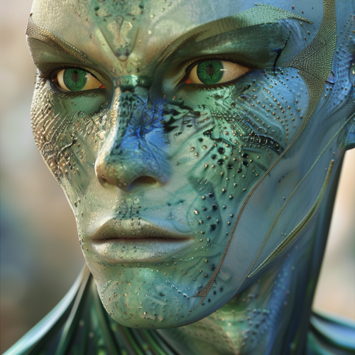 A Futuristic Extraterrestrial Portrait