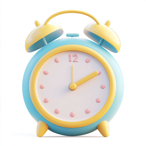 Cartoon Alarm Clock in High Quality 3D Render