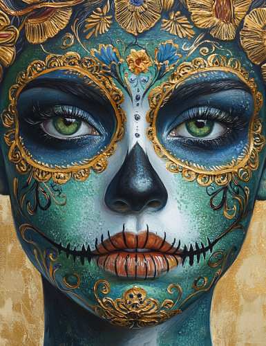Catrina's Colorful Day of the Dead Portrait Outdoors