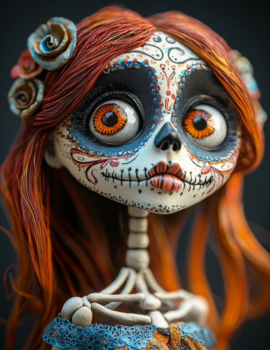 Catrina with Big Eyes in Day of the Dead
