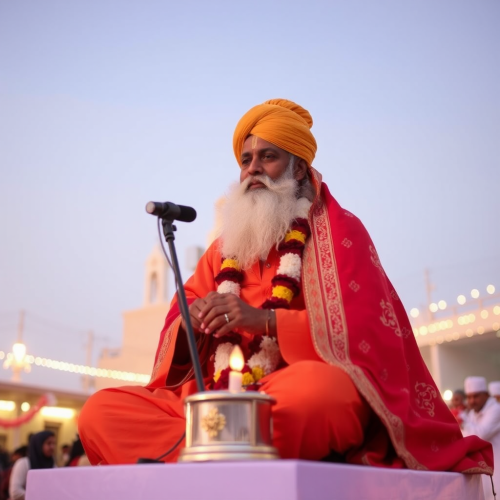 Celebrating Guru-Purab with bright colors and music.