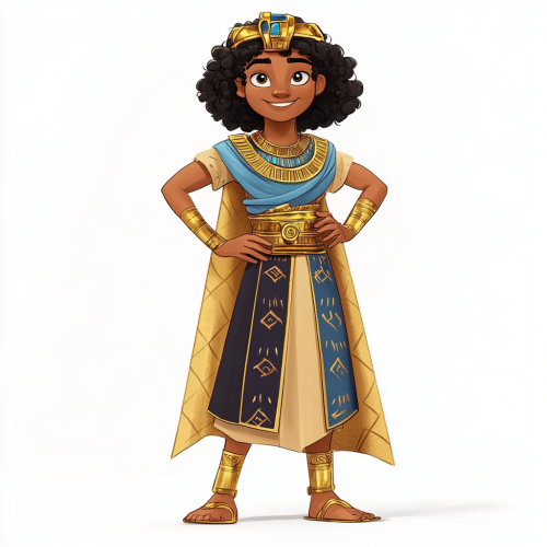 Young Pharaoh in Luxurious Egyptian Attire