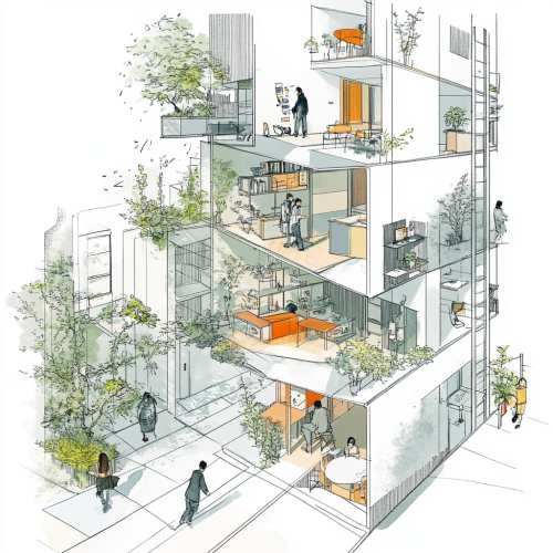 City Home with Shared Gardens & Workspaces