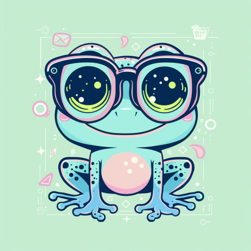 Clever Frog: Adorable Wise Frog in Glasses