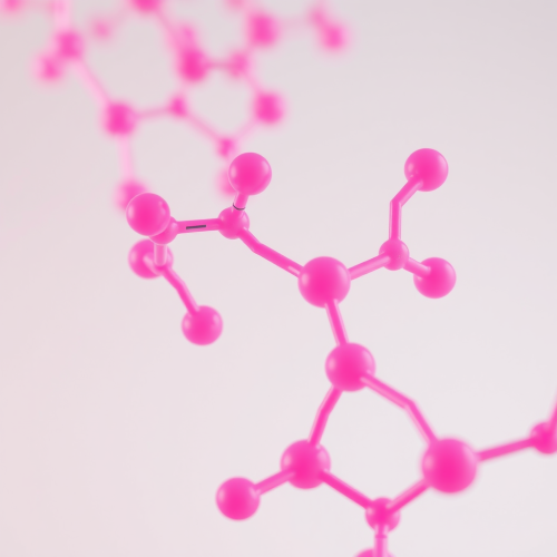 Close-Up of Pink Glycolic Acid Molecules Close-Up of Pink Glycolic Acid Molecules