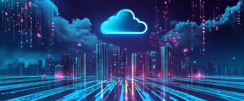 Cloud Computing Skills in Demand: Futuristic Cityscape