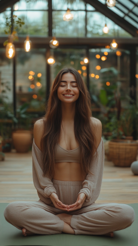 Colorful Meditation in Nature with Spirituality and Awakening