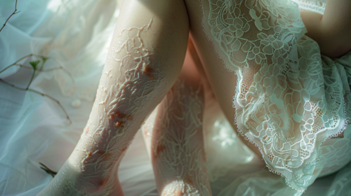 Colorful and detailed skin lesions in natural light