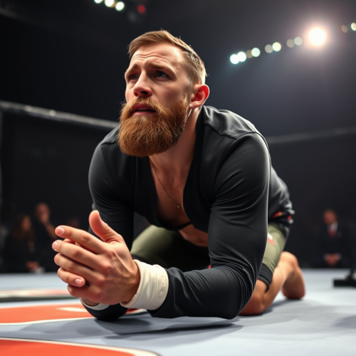 Conor McGregor Pleading on His Knees