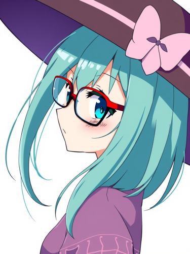 Cool Anime Girl in Glasses, Side View Pfp
