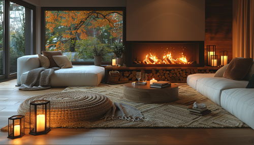 Cozy Autumn Evening by the Fireplace