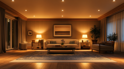 Cozy living room with warm, intimate lighting. Canon DSLR. Cozy living room with warm, intimate lighting. Canon DSLR.