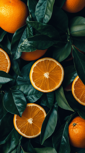 Create abstract, minimalistic mobile background inspired by fruits.