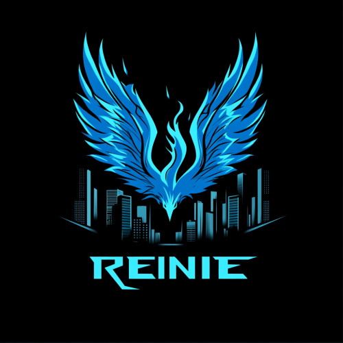 Create logo with Houston skyline, fiery phoenix, 'REIGNITE'. Create logo with Houston skyline, fiery phoenix, 'REIGNITE'.