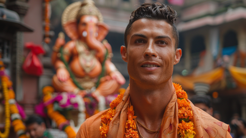 Cristiano Ronaldo in India Ganesh Chaturthi Festival Cristiano Ronaldo in India Ganesh Chaturthi Festival