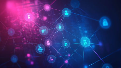 Cyberpunk Staffing Support with Neon Glow